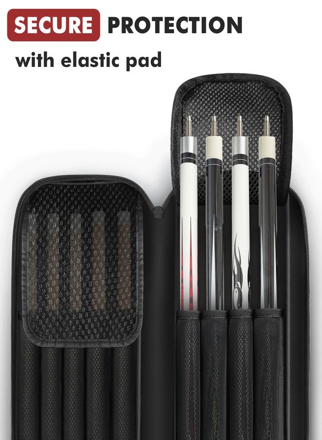 PEKREWS Pool Cue Case 4x5, Pool Stick Case with Multiple Pockets Holds 4 Butts 5 Shafts, Sturdy Pool Stick Bag with Adjustable Shoulder Straps, Billiard Cue Backpack Soft Padded for Women and Girls - Image 2